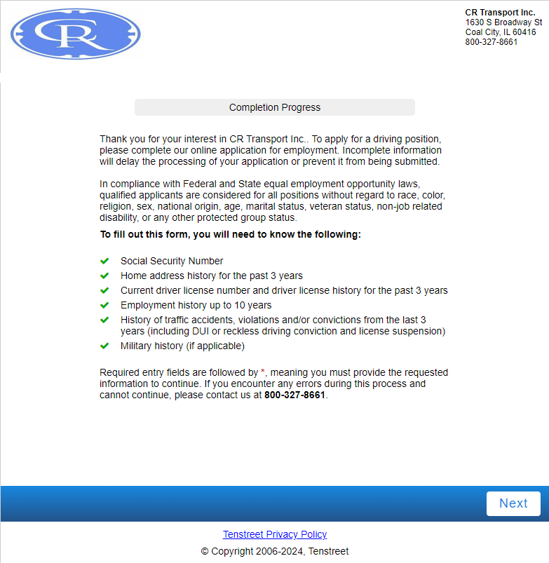 CR Transport Logo